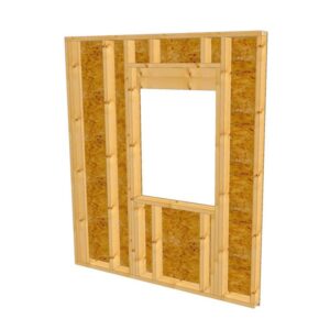 Perete la rosu pentru case timber frame